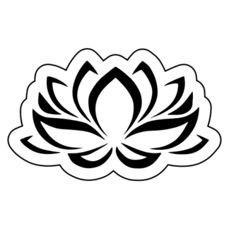 Lotus Flower Sticker (Black)